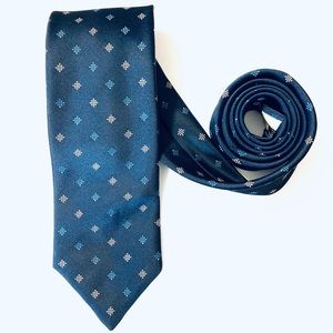 Givenchy Silk Tie Made in USA Navy Blue